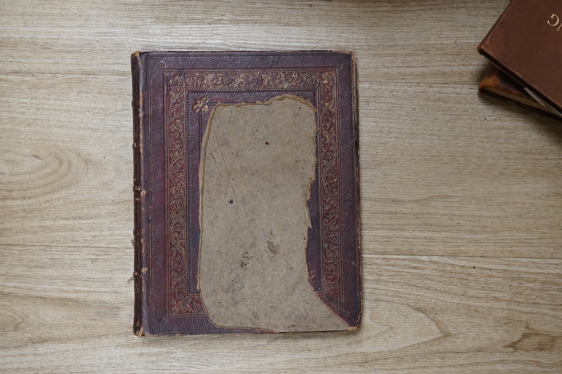 Plot, Robert, the natural history of Staffordshire. Engraved plates, old leather, folio. Oxford, 1686 and other books, mostly leather bound